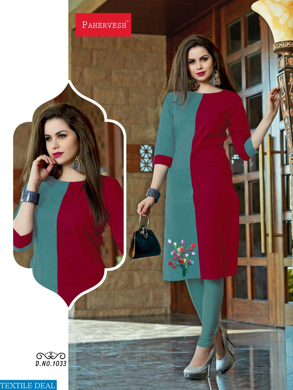 pahervesh niharika vol-2 Wholesale hand printed Ready made long kurtis